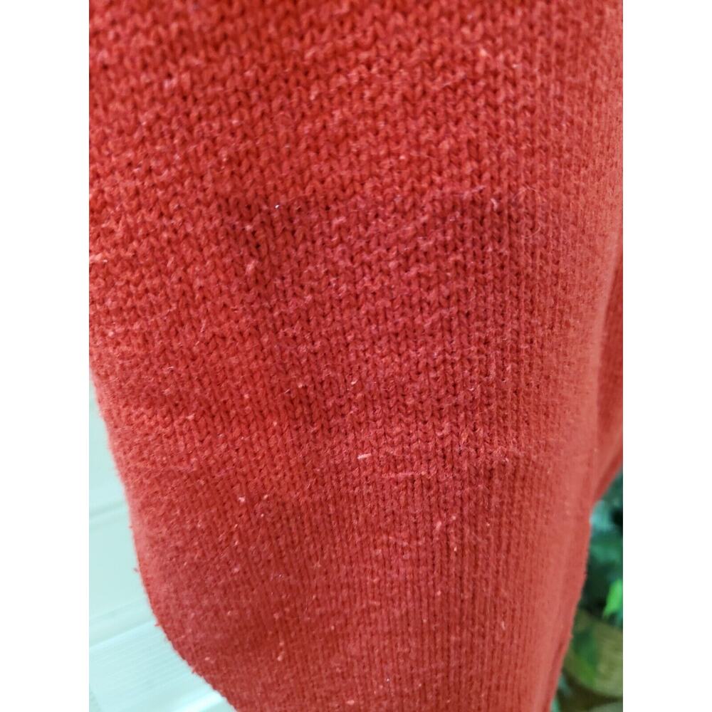 Vintage Delia McKain Red Cotton Long Sleeve Button Front Cardigan Sweater Large - Picture 7 of 14